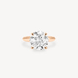 Round Cut Solitaire Ring in Knife Edge Setting