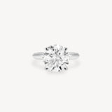 Round Cut Solitaire Ring in Knife Edge Setting