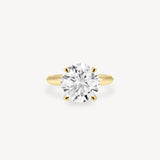 Round Cut Solitaire Ring in Knife Edge Setting