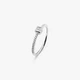 Mini Princess Cut Diamond Pavé Ring