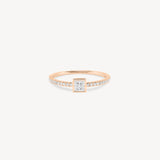 Mini Princess Cut Diamond Pavé Ring