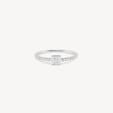 Mini Princess Cut Diamond Pavé Ring