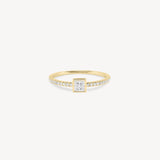 Mini Princess Cut Diamond Pavé Ring