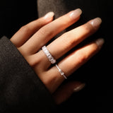 Mini Baguette Cut Diamond Pavé Ring