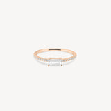 Mini Baguette Cut Diamond Pavé Ring