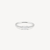 Mini Baguette Cut Diamond Pavé Ring