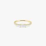 Mini Baguette Cut Diamond Pavé Ring