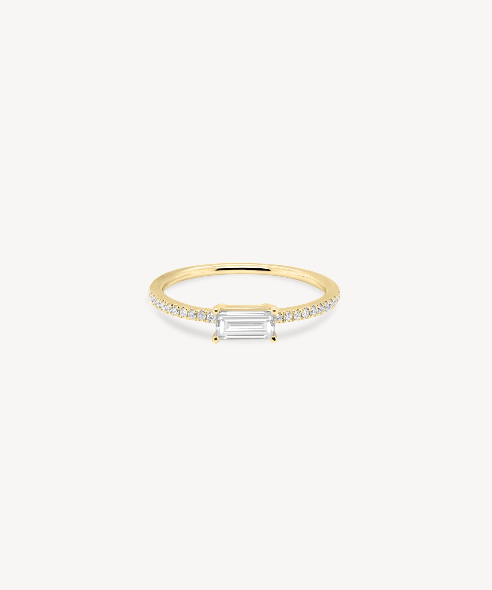 Mini Baguette Cut Diamond Pavé Ring