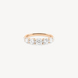 Graduated Round Cut Diamond Half Eternity Ring