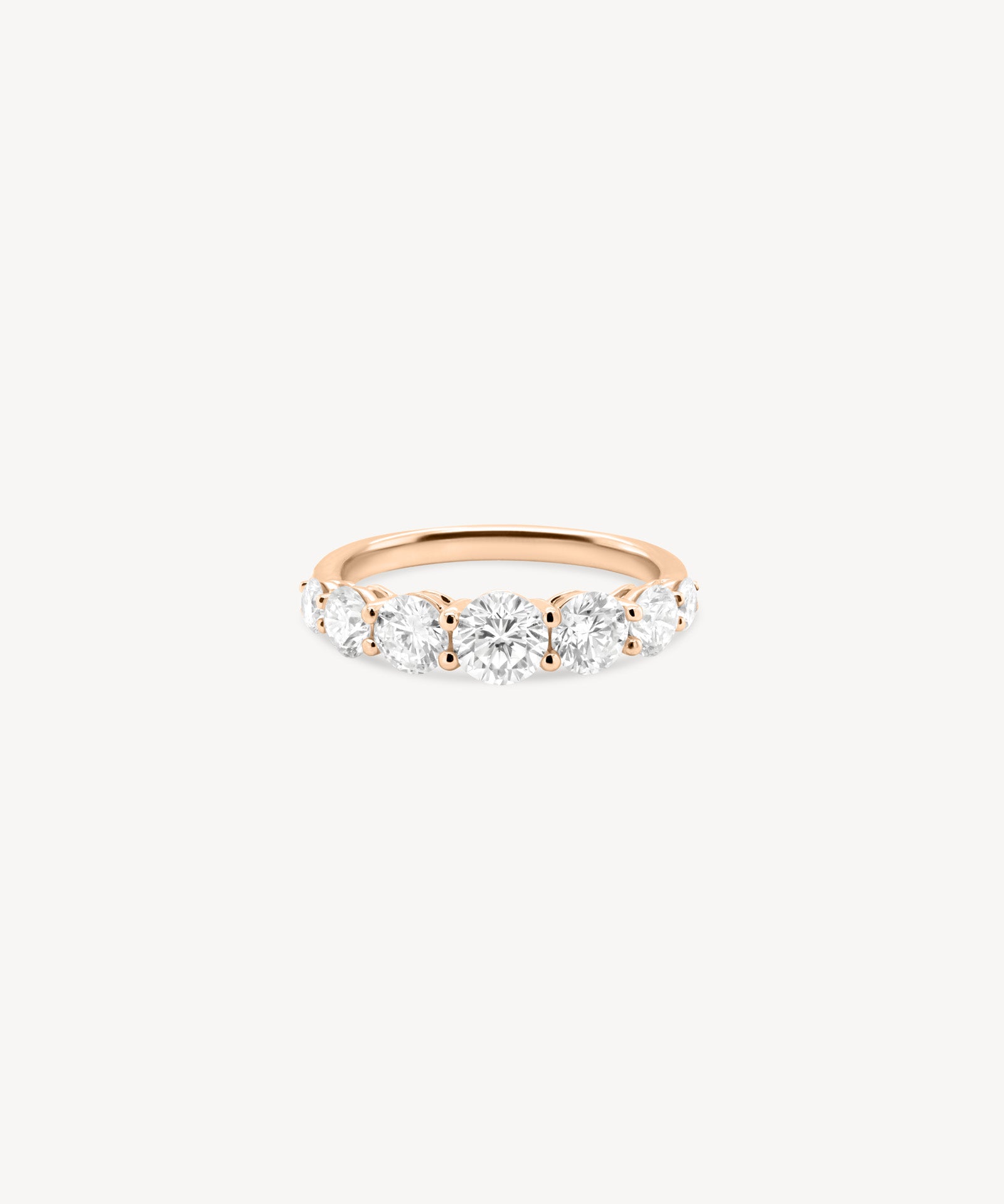 Graduated Round Cut Diamond Half Eternity Ring