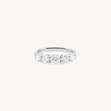 Graduated Round Cut Diamond Half Eternity Ring