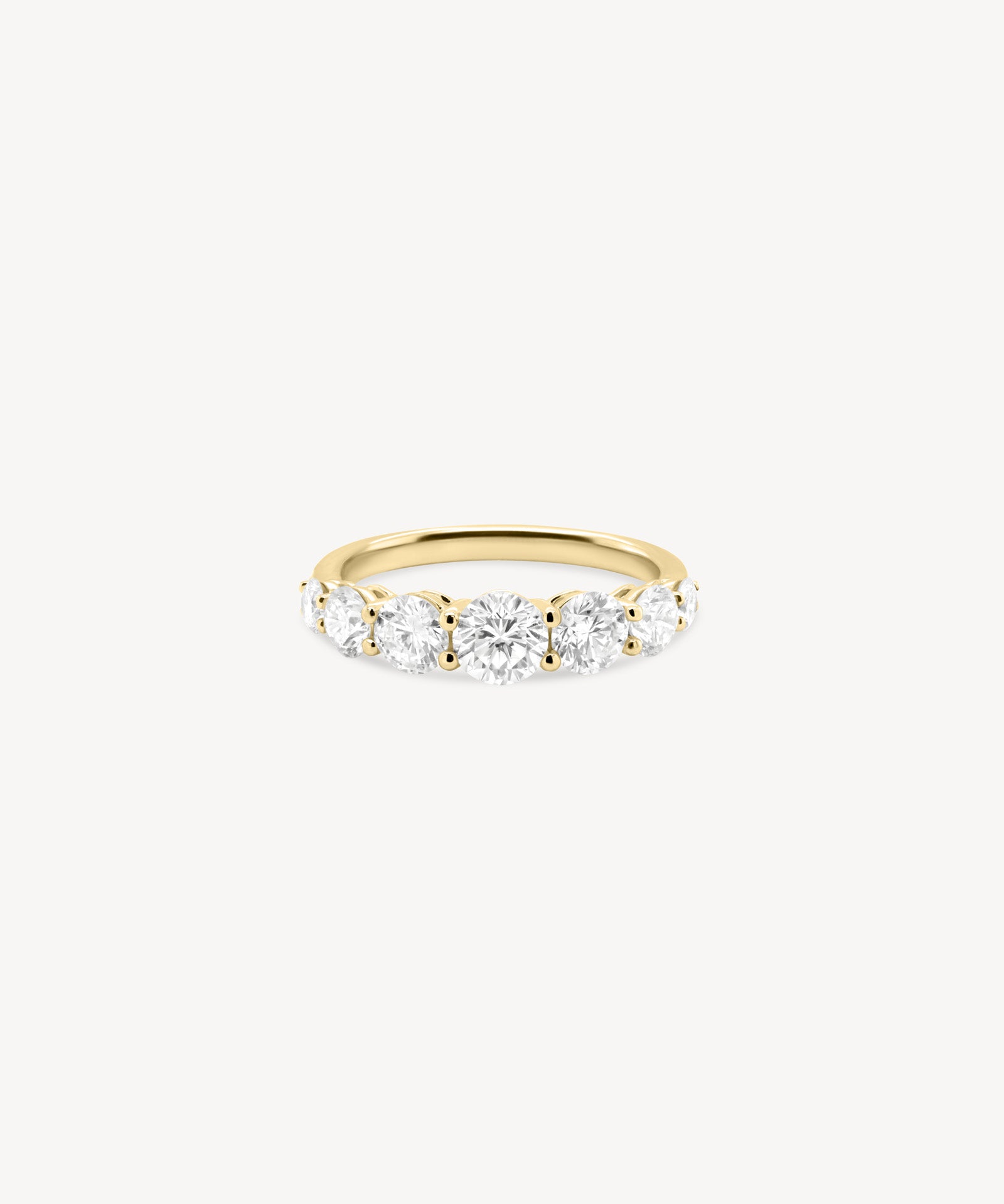 Graduated Round Cut Diamond Half Eternity Ring