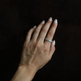 Emerald Cut Diamond Eternity Ring in Shared Setting