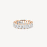 Emerald Cut Diamond Eternity Ring in Shared Setting