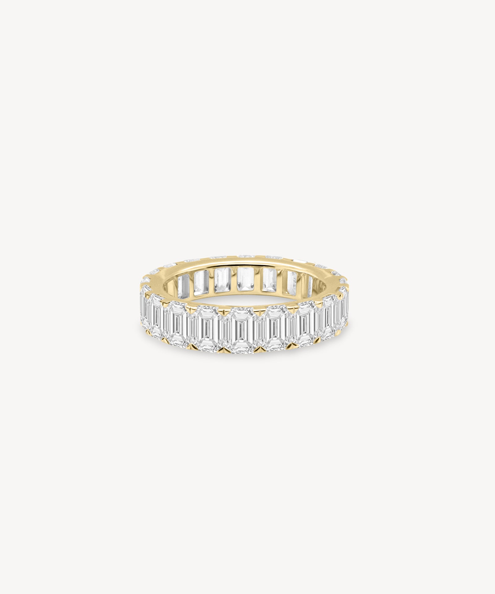 Emerald Cut Diamond Eternity Ring in Shared Setting
