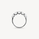 0.5ct Round Cut Diamond Half Eternity Ring