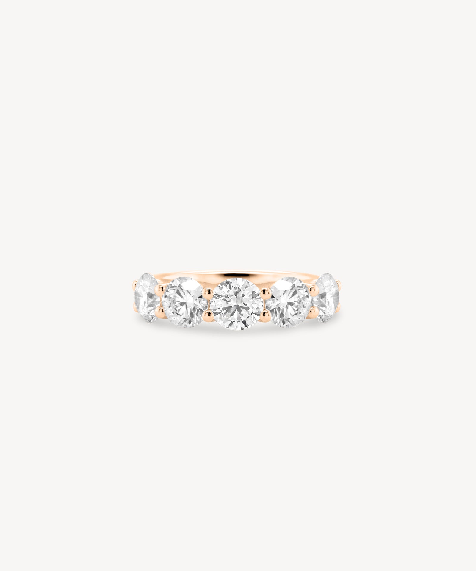 0.5ct Round Cut Diamond Half Eternity Ring