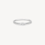 Mini Marquise Cut Diamond Pavé Ring