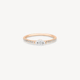 Mini Marquise Cut Diamond Pavé Ring