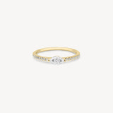Mini Marquise Cut Diamond Pavé Ring
