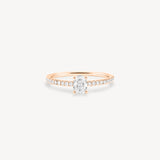 Mini Oval Cut Diamond Pavé Ring