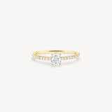 Mini Oval Cut Diamond Pavé Ring
