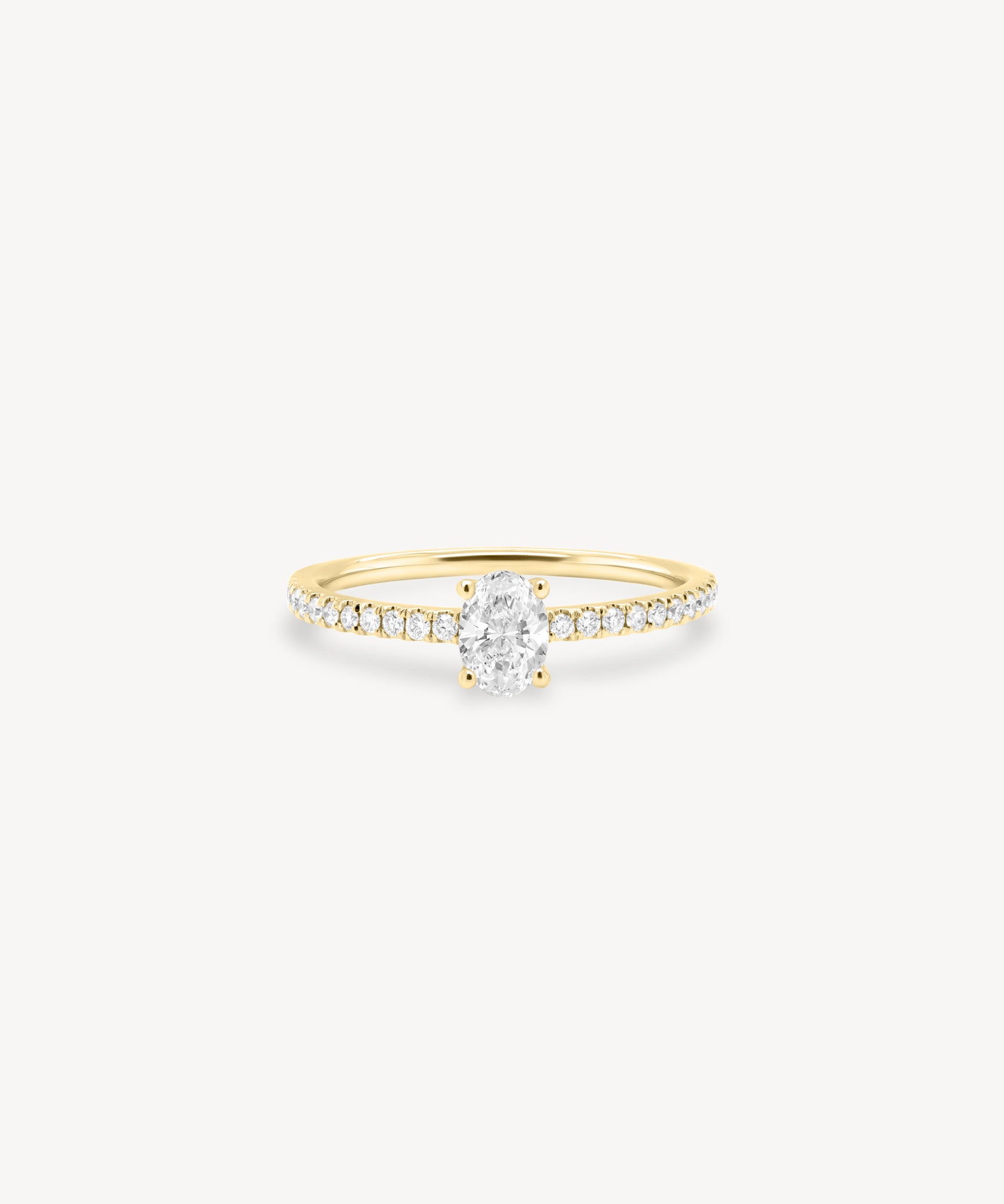 Mini Oval Cut Diamond Pavé Ring