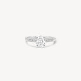 Medium Oval Cut Diamond Pavé Ring