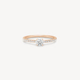 Mini Round Cut Diamond Pavé Ring