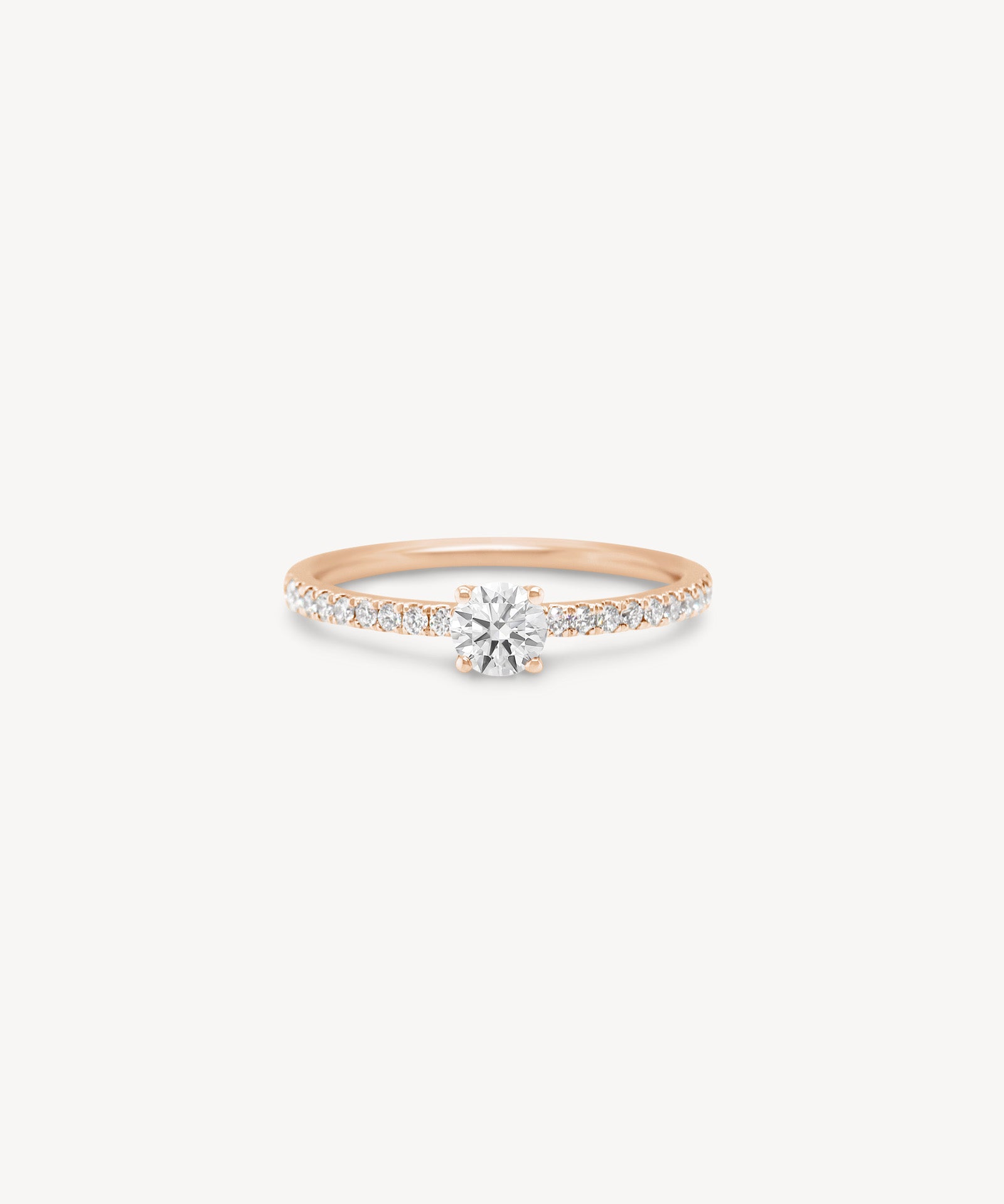 Mini Round Cut Diamond Pavé Ring