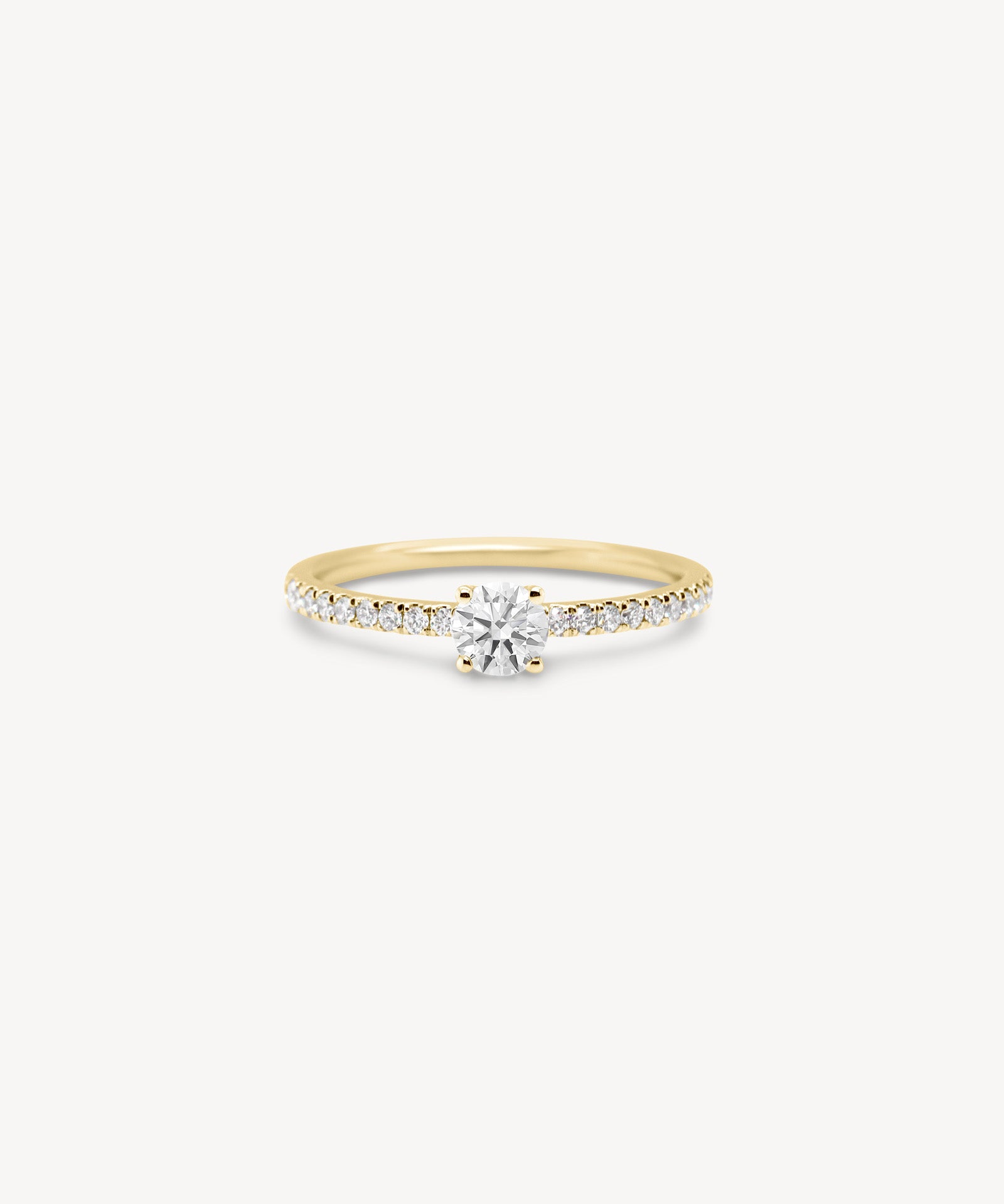 Mini Round Cut Diamond Pavé Ring