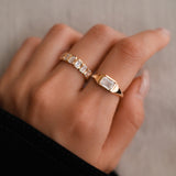Radiant Cut Diamond Signet Ring
