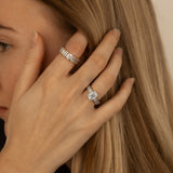 Emerald Cut Diamond Bezel Eternity Ring (Small)