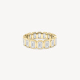 Emerald Cut Diamond Bezel Eternity Ring (Small)