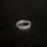 Emerald Cut Diamond Eternity Ring in Shared Prong Setting