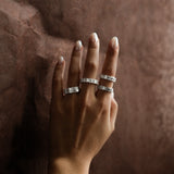 Emerald Cut Diamond Eternity Ring in Shared Setting