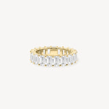 Emerald Cut Diamond Eternity Ring in Shared Prong Setting