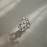 Pear Cut Diamond Multi-Row Spiral Ring