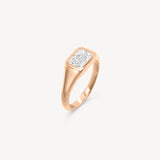 Radiant Cut Diamond Signet Ring