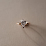 V-Shaped Marquise Cut Diamond Solitaire Ring