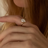 V-Shaped Marquise Cut Diamond Solitaire Ring