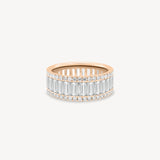 Baguette and Round Cut Diamond Eternity Ring