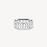 Baguette and Round Cut Diamond Eternity Ring