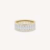 Baguette and Round Cut Diamond Eternity Ring