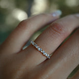 Marquise and Round Cut Diamond Half Eternity Ring
