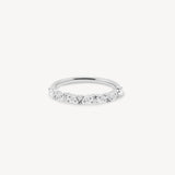 Marquise and Round Cut Diamond Half Eternity Ring