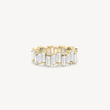 Staggered Baguette and Round Cut Diamond Eternity Ring