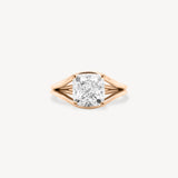 Cushion Cut Diamond Split Solitaire Ring