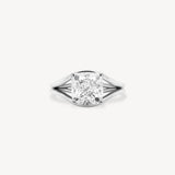 Cushion Cut Diamond Split Solitaire Ring