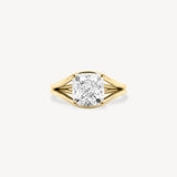 Cushion Cut Diamond Split Solitaire Ring